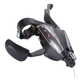 ALAVANCA DE CAMBIO SHIMANO ST-EF 500 EZ FIRE P/V BRAKE ESQ 3V PTO COR:UNICA;TAMANHO:U