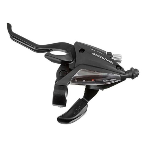 ALAVANCA DE CAMBIO SHIMANO ST-EF 500 EZ FIRE P/V BRAKE ESQ 3V PTO COR:UNICA;TAMANHO:U