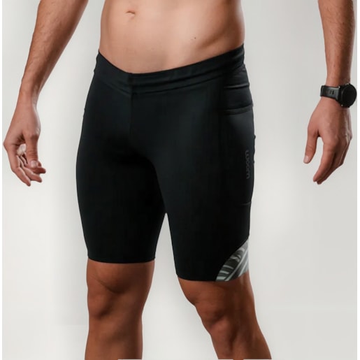 BERMUDA RUNNING WOOM BERLIM SERIES MASCULINA PRETO/VERDE