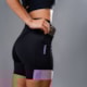 BERMUDA RUNNING WOOM BOSTON SERIES FEMININA PRETO/LILAS
