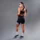 BERMUDA RUNNING WOOM BOSTON SERIES FEMININA PRETO/LILAS