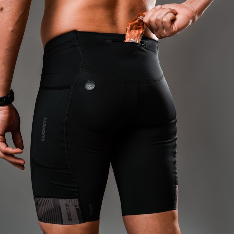 BERMUDA RUNNING WOOM CHICAGO SERIES MASCULINO PRETO