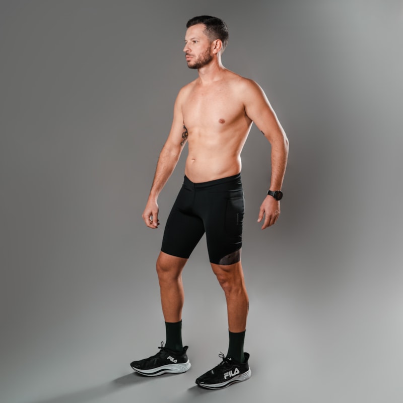 BERMUDA RUNNING WOOM CHICAGO SERIES MASCULINO PRETO