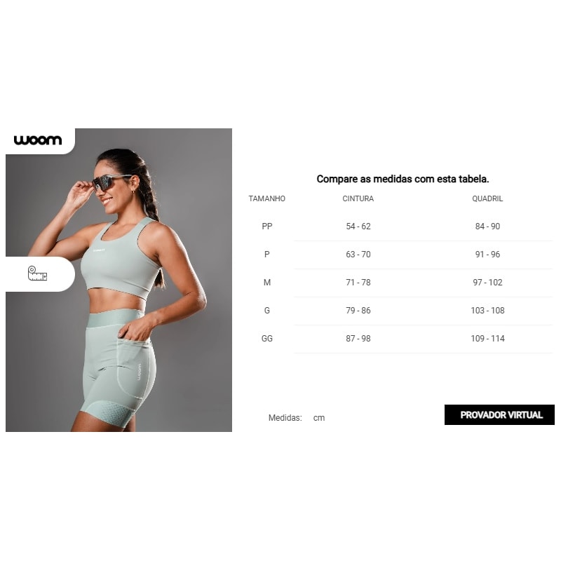 BERMUDA RUNNING WOOM LIGHT RUN I PRETA FEMININA