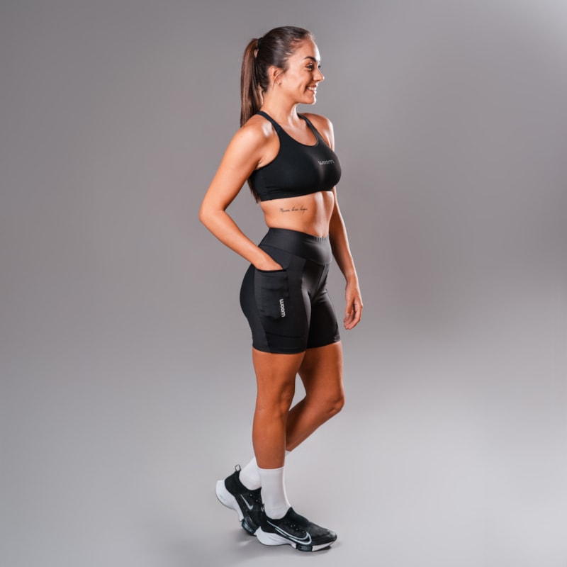 BERMUDA RUNNING WOOM LIGHT RUN II PRETA FEMININA