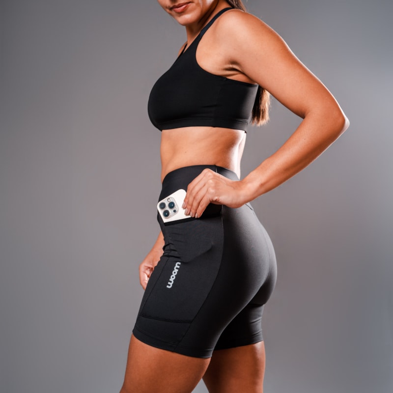 BERMUDA RUNNING WOOM LIGHT RUN II PRETA FEMININA