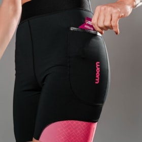 BERMUDA RUNNING WOOM LONDON SERIES FEMININA PRETO/VERMELHO