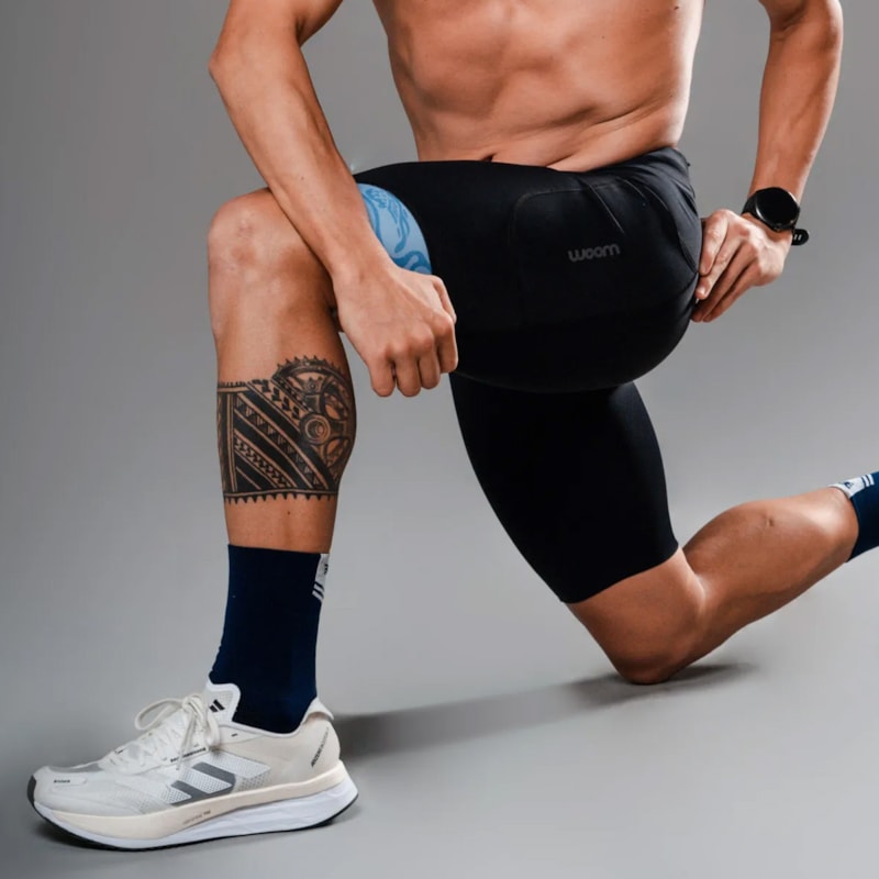 BERMUDA RUNNING WOOM TOKYO SERIES MASCULINA PRETO/AZUL