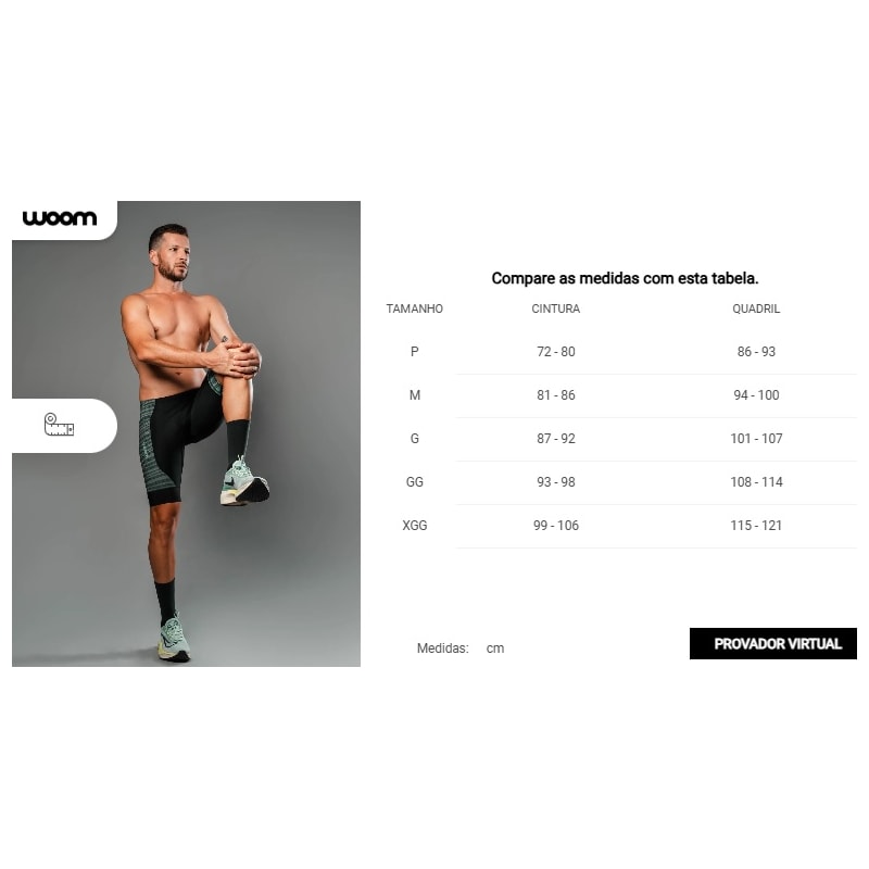 BERMUDA TRIATHLON WOOM 140 OVERCOME MASCULINO