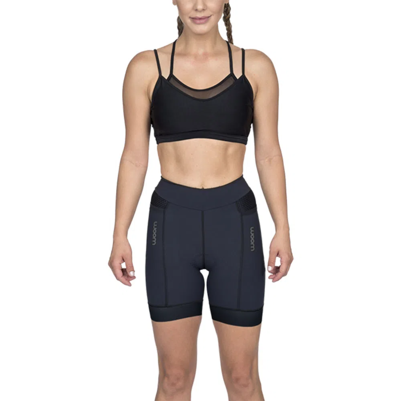 BERMUDA TRIATHLON WOOM CARBON BLACK FEMININA