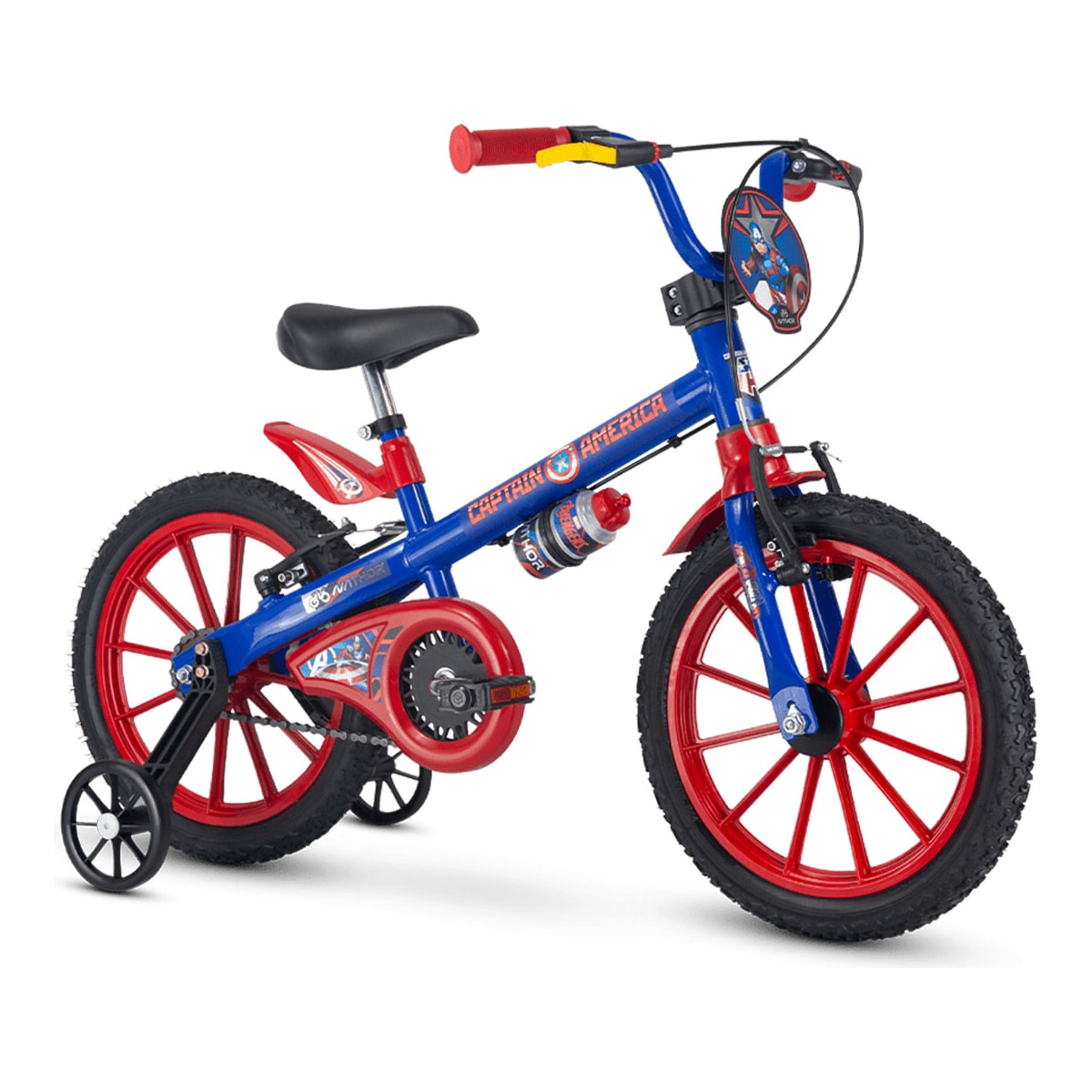 BICICLETA INFANTIL NATHOR CAPITÃO AMERICA ARO 16