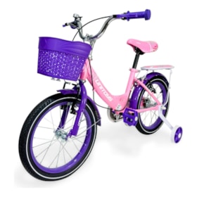 BICICLETA INFANTIL UNITOYS LOVE ROSA ARO 16