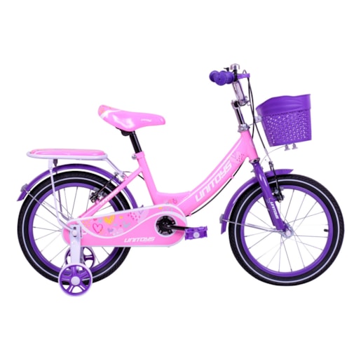 BICICLETA INFANTIL UNITOYS LOVE ROSA ARO 16