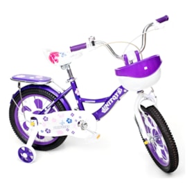 BICICLETA INFANTIL UNITOYS PRINCESS ROXA ARO 16