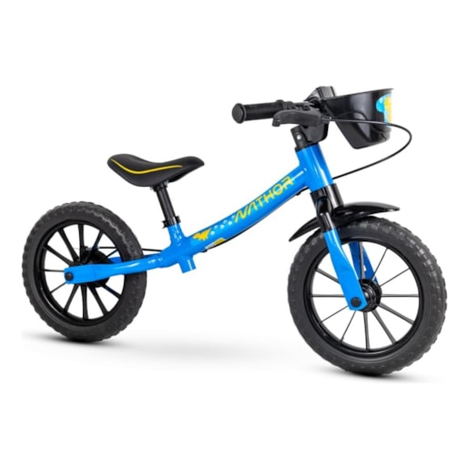 BICICLETA NATHOR ARO 12 BALANCE BIKE AZUL/PRETO