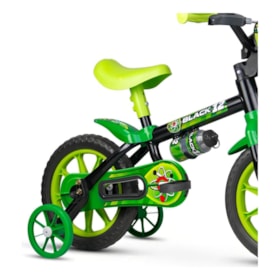 BICICLETA NATHOR ARO 12 BLACK 12 VERDE/PRETO