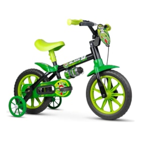 BICICLETA NATHOR ARO 12 BLACK 12 VERDE/PRETO