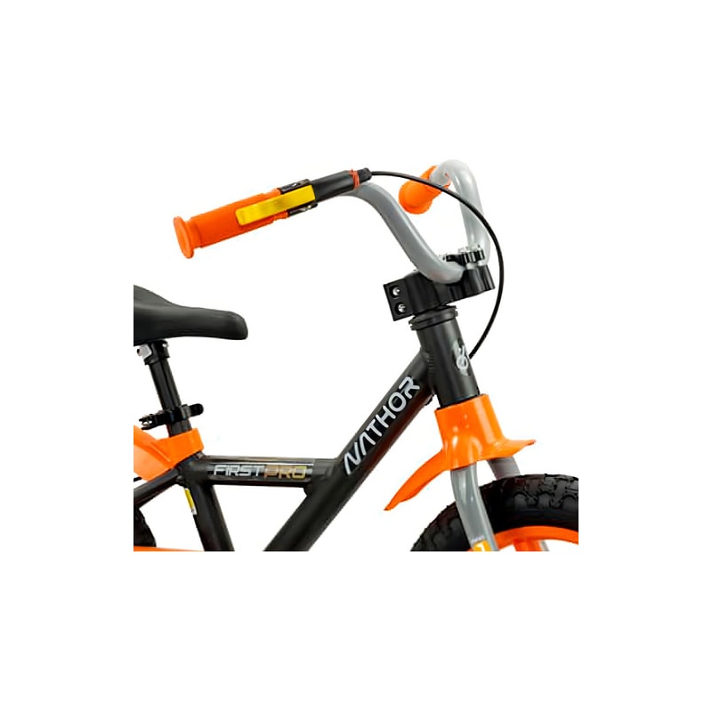 BICICLETA NATHOR ARO 14 FIRST PRO PRETO/LARANJA