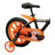 BICICLETA NATHOR ARO 14 FIRST PRO PRETO/LARANJA