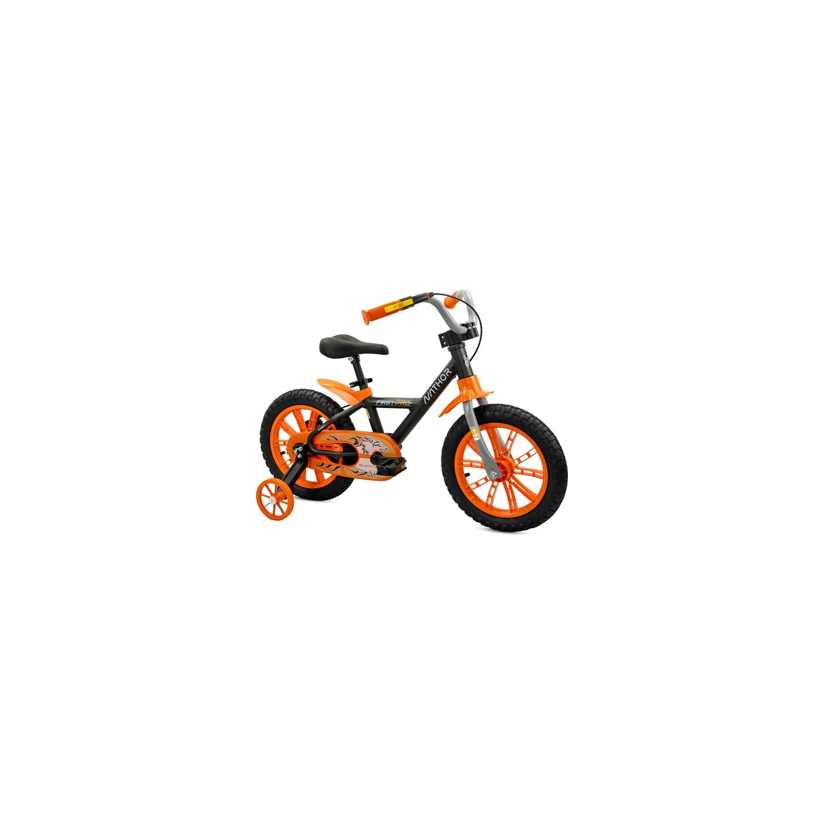 BICICLETA NATHOR ARO 14 FIRST PRO PRETO/LARANJA