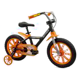 BICICLETA NATHOR ARO 14 FIRST PRO PRETO/LARANJA