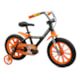 BICICLETA NATHOR ARO 14 FIRST PRO PRETO/LARANJA