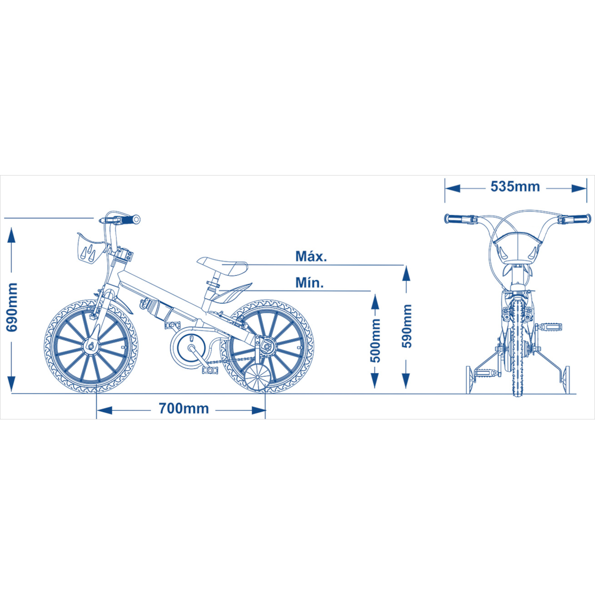 BICICLETA NATHOR BARBIE ARO 16