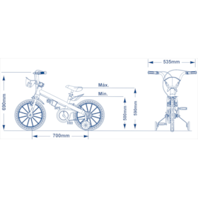 BICICLETA NATHOR BARBIE ARO 16