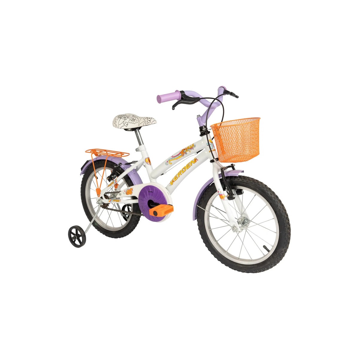 BICICLETA VERDEN LOLLA BR - ARO 16 LARANJA/LILAS