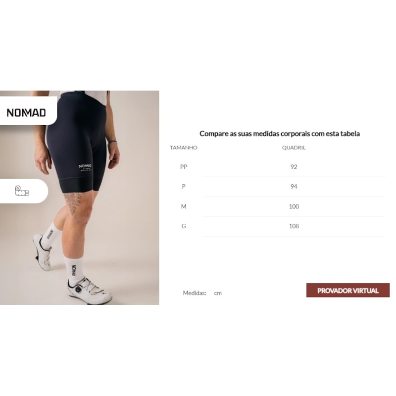 BRETELLE CICLISMO NOMAD RACING APEX FEMININO