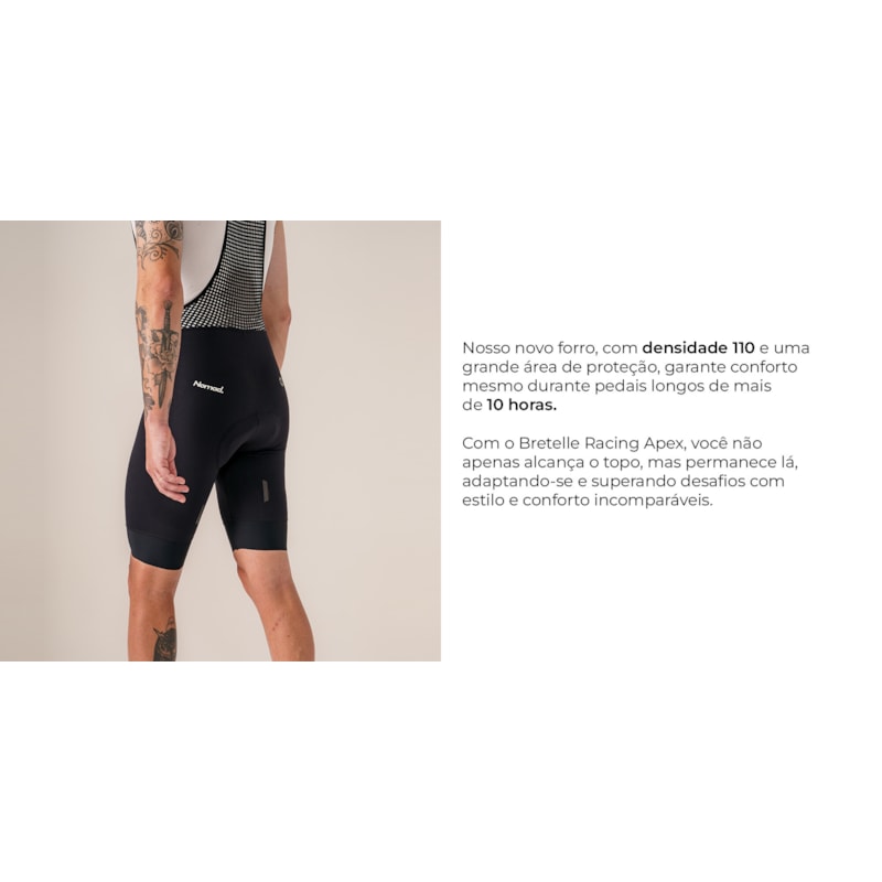 BRETELLE CICLISMO NOMAD RACING APEX MASCULINO