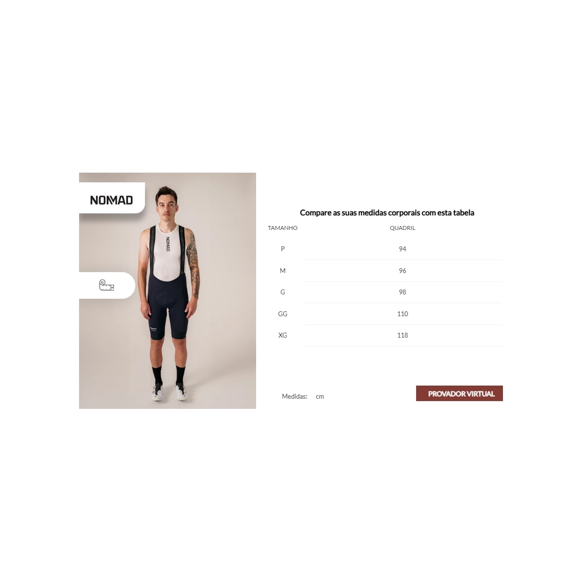 BRETELLE CICLISMO NOMAD RACING APEX MASCULINO