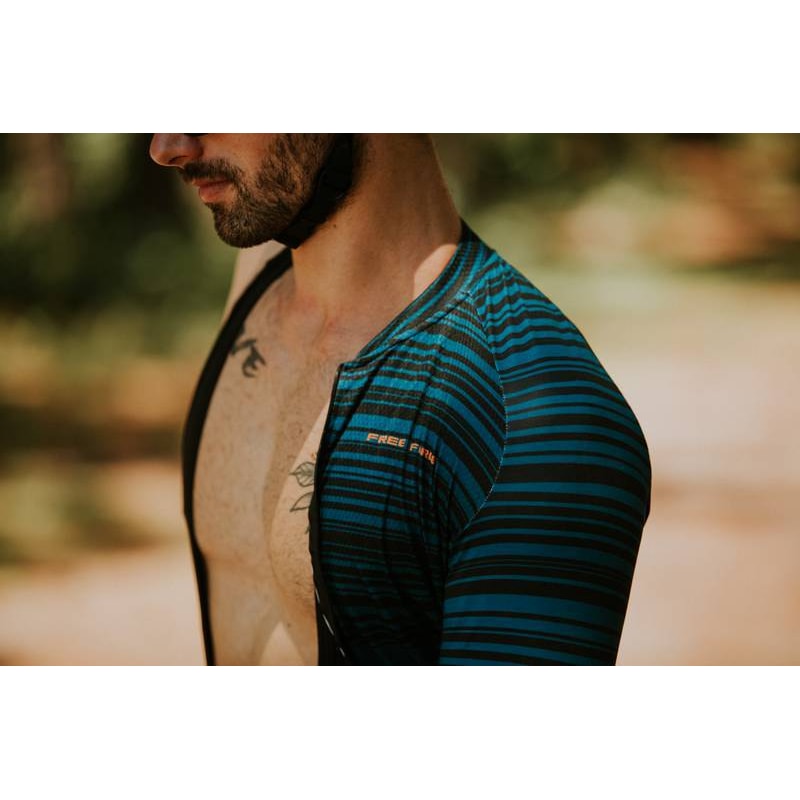 CAMISA CICLISMO FREE FORCE SPORT AZURE MASC