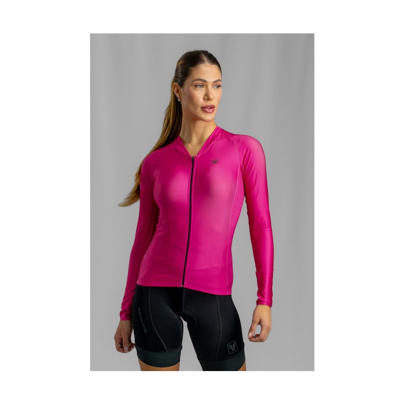 CAMISA CICLISMO FREE FORCE TRAINING MANGA LONGA CANDY FEMININA
