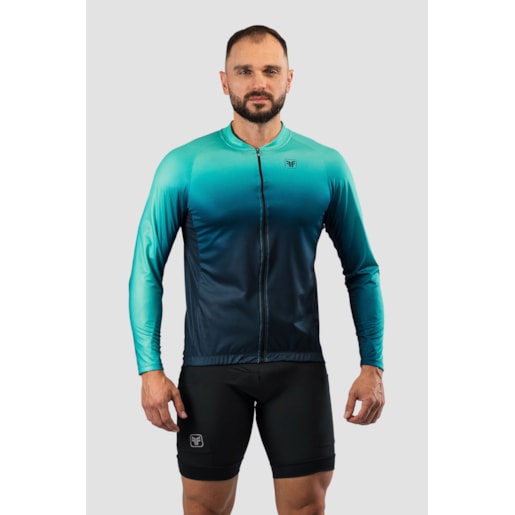 CAMISA CICLISMO MANGA LONGA FREE FORCE TURQUOISE