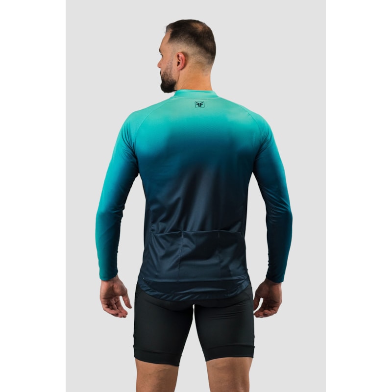 CAMISA CICLISMO MANGA LONGA FREE FORCE TURQUOISE