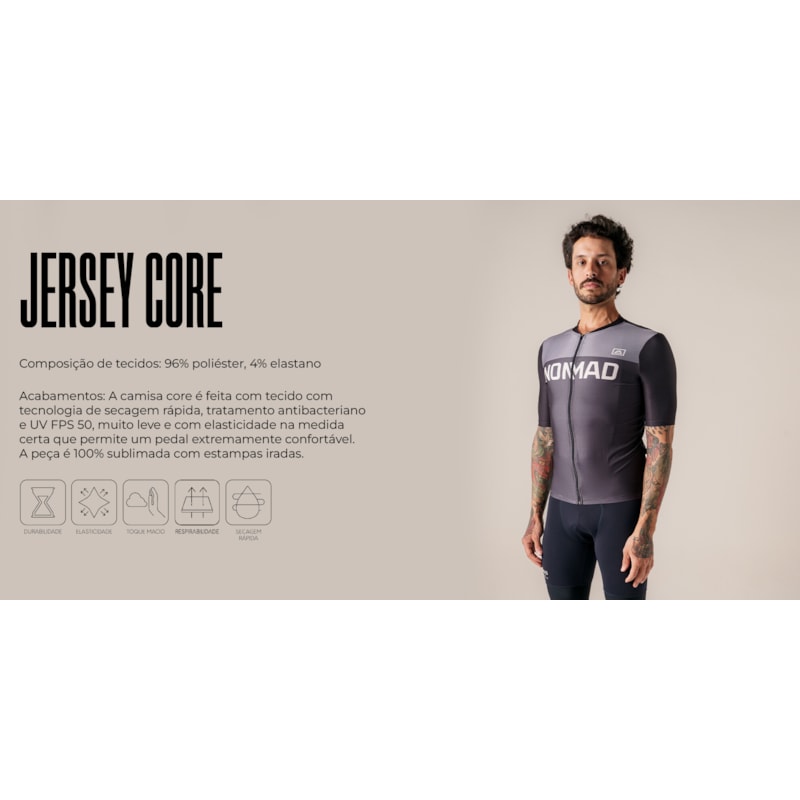 CAMISA CICLISMO NOMAD CORE MASCULINA