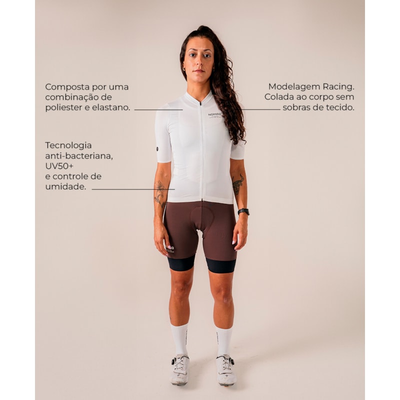 CAMISA CICLISMO NOMAD RACING APEX FEMININO