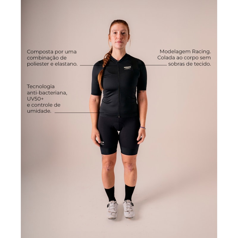 CAMISA CICLISMO NOMAD RACING APEX FEMININO