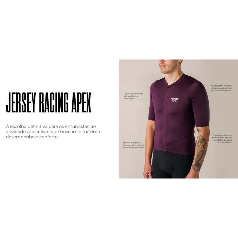 CAMISA CICLISMO NOMAD RACING APEX MASCULINO