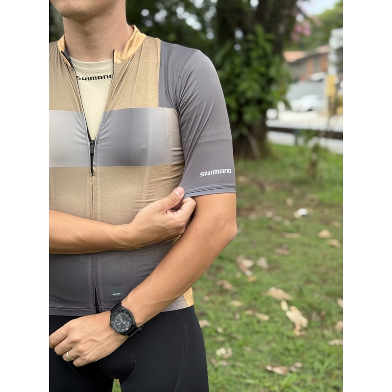 CAMISA CICLISMO SHIMANO BREAKAWAY DOURADO MASCULINO