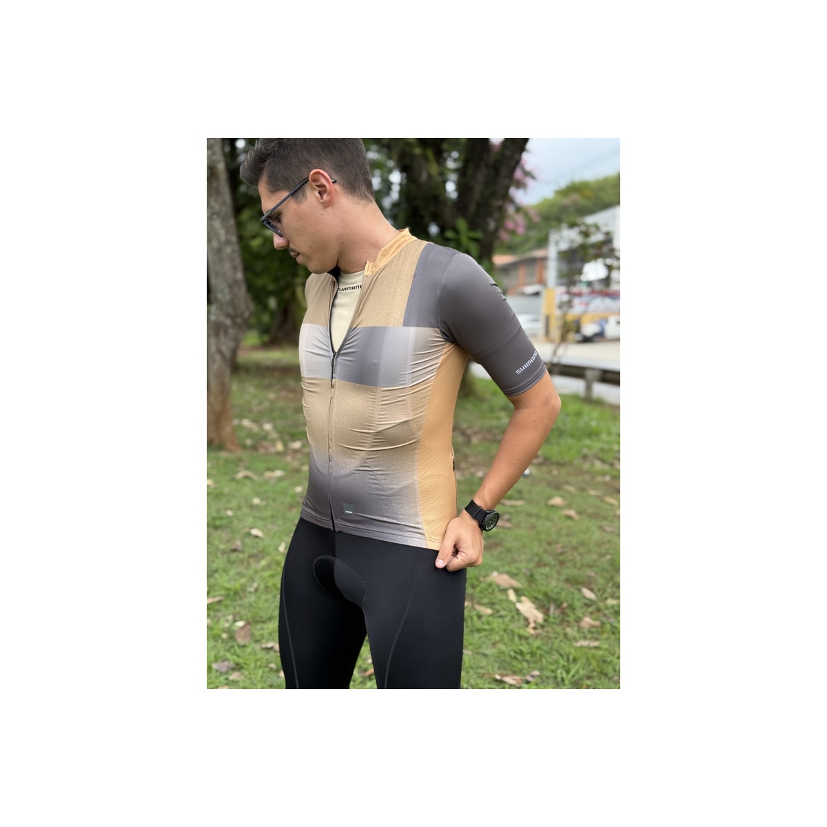 CAMISA CICLISMO SHIMANO BREAKAWAY DOURADO MASCULINO
