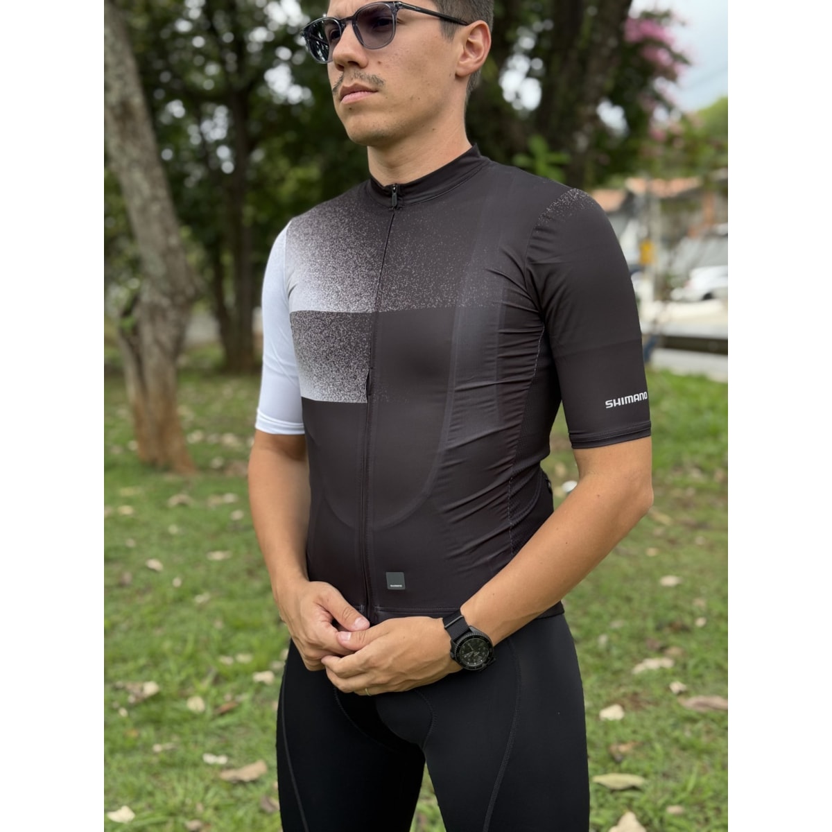 CAMISA CICLISMO SHIMANO BREAKAWAY PRETO MASCULINO