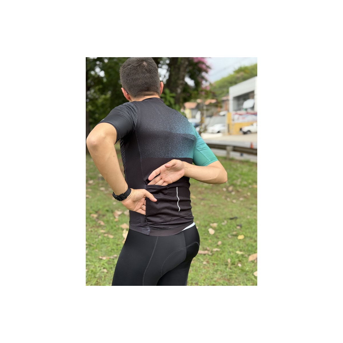 CAMISA CICLISMO SHIMANO BREAKAWAY VERDE MASCULINO