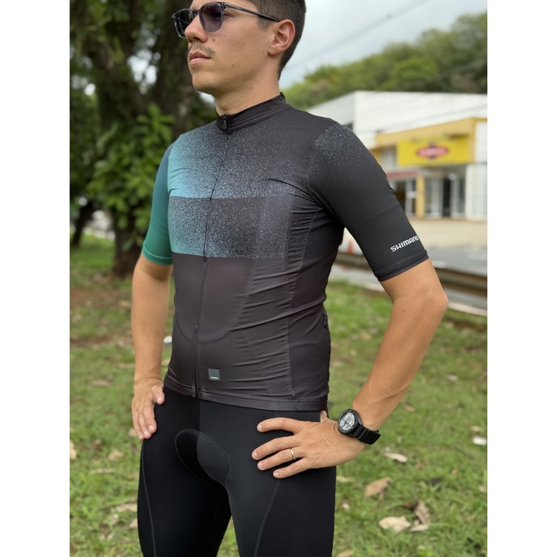 CAMISA CICLISMO SHIMANO BREAKAWAY VERDE MASCULINO