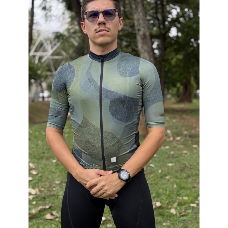 CAMISA CICLISMO SHIMANO EVOLVE MILITAR MASCULINO