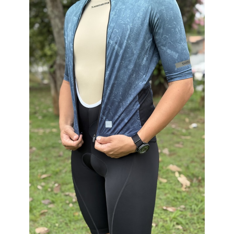 CAMISA CICLISMO SHIMANO EVOLVE VERDE AGUA  MASCULINA