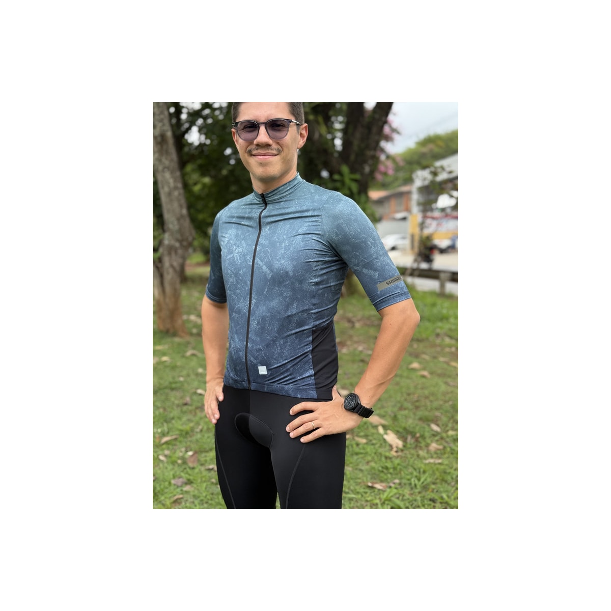 CAMISA CICLISMO SHIMANO EVOLVE VERDE AGUA  MASCULINA