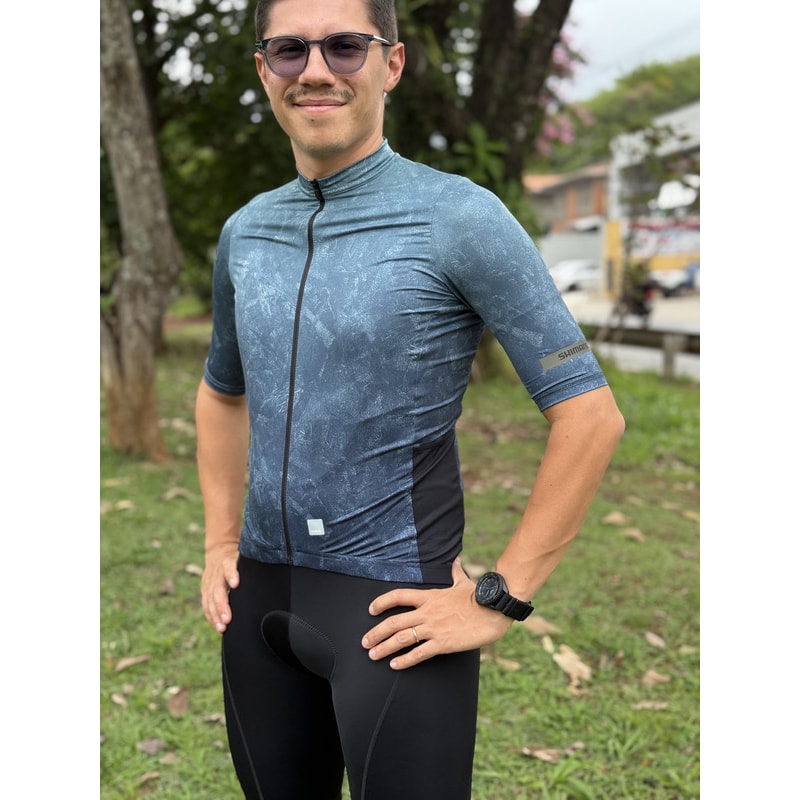 CAMISA CICLISMO SHIMANO EVOLVE VERDE AGUA  MASCULINA