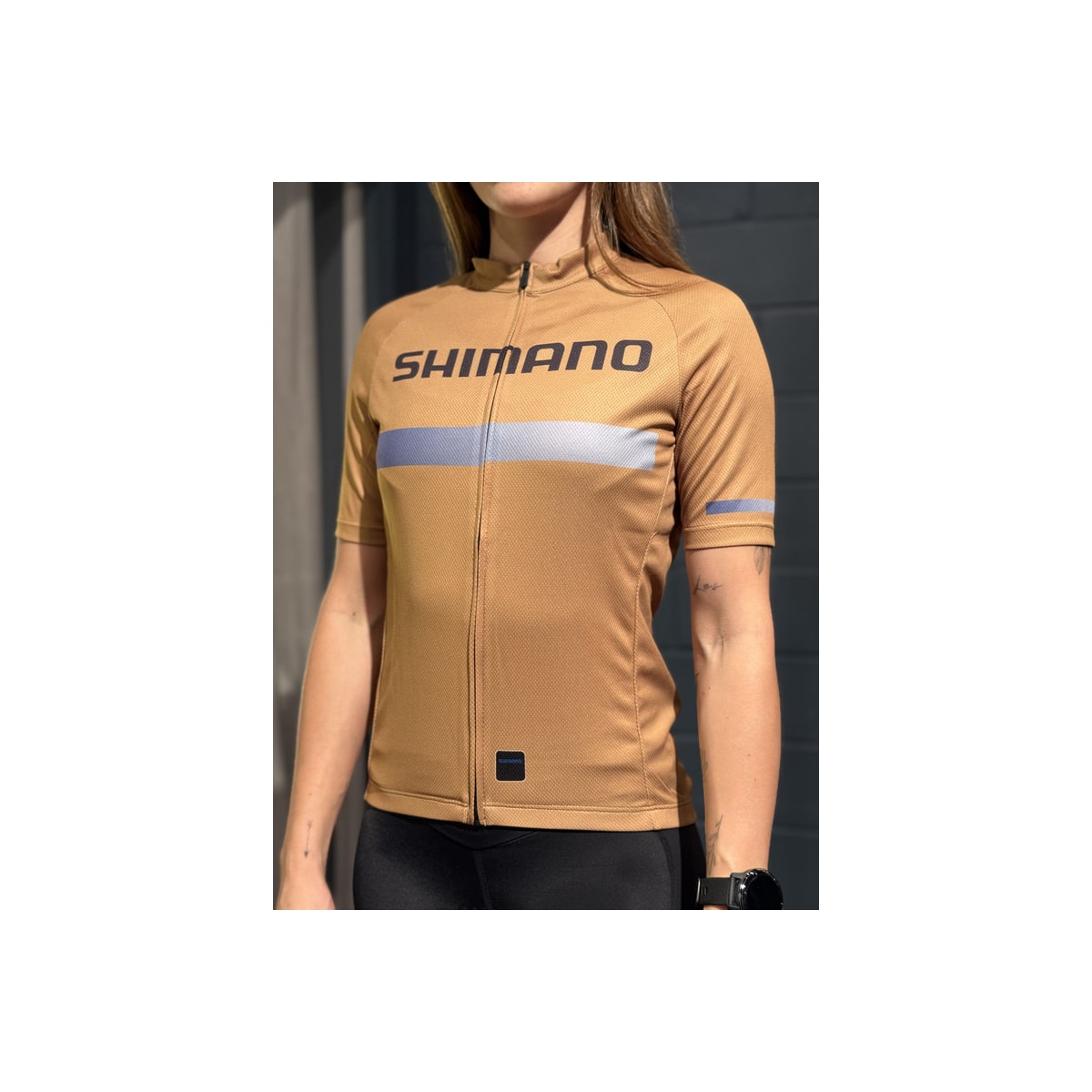 CAMISA CICLISMO SHIMANO LOGO AMARELO FEMININO